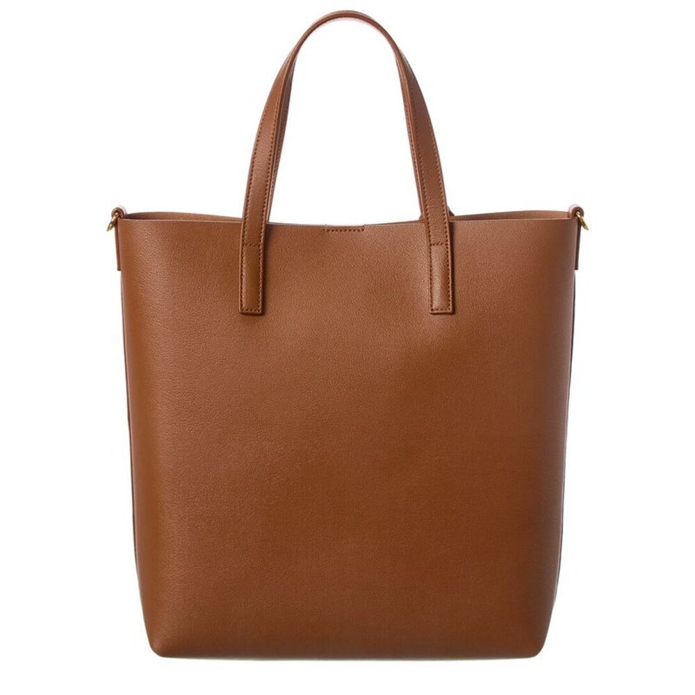 Saint Laurent Toy N/S Leather Shopper Tote, Brown - Picture 2 of 4